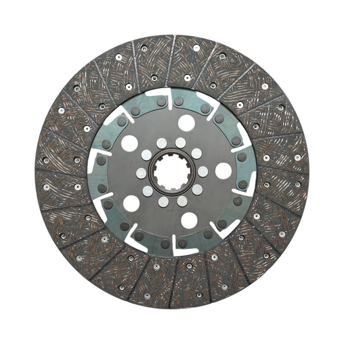 Clutch disc New Holland, Ford D=330mm, Z=10 OEM code E3NN7550DA, 333008710, 1864600304, 333003210, 82011594, 83937184, 87554548, FNN7550A, 81826679, 81864816, 82004599, 82011593, 83919100, 83983642